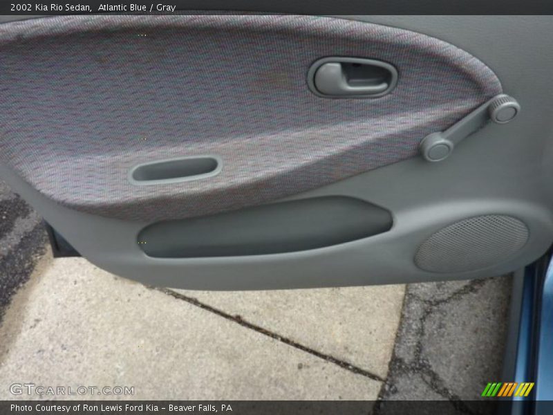 Atlantic Blue / Gray 2002 Kia Rio Sedan