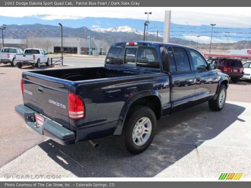 Patriot Blue Pearl / Dark Slate Gray 2003 Dodge Dakota Sport Quad Cab