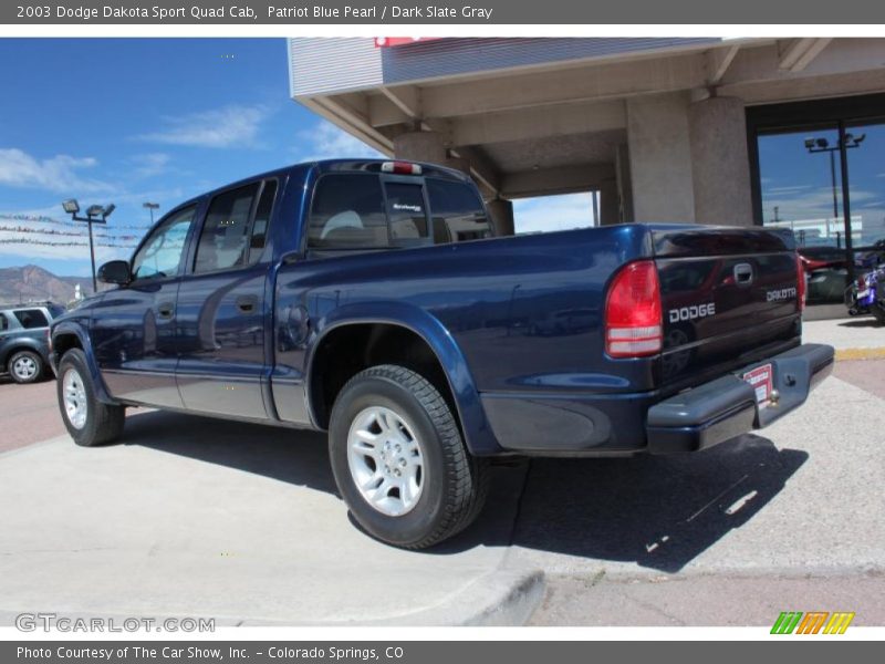 Patriot Blue Pearl / Dark Slate Gray 2003 Dodge Dakota Sport Quad Cab