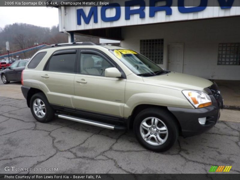 Champagne Metallic / Beige 2006 Kia Sportage EX V6 4x4