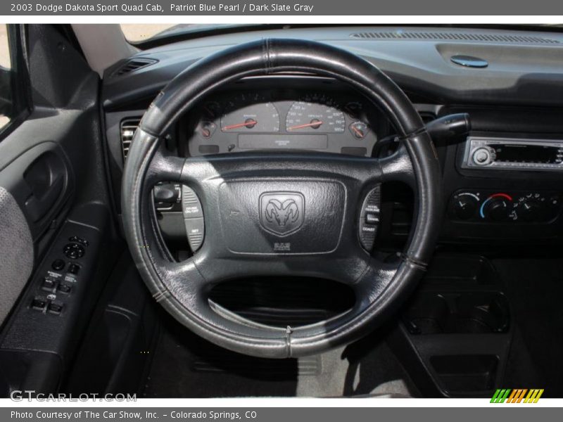 Patriot Blue Pearl / Dark Slate Gray 2003 Dodge Dakota Sport Quad Cab