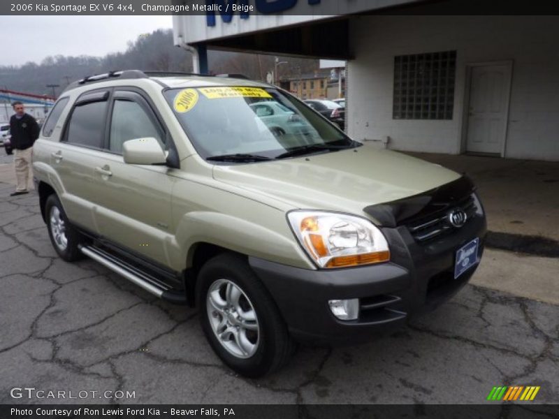 Champagne Metallic / Beige 2006 Kia Sportage EX V6 4x4