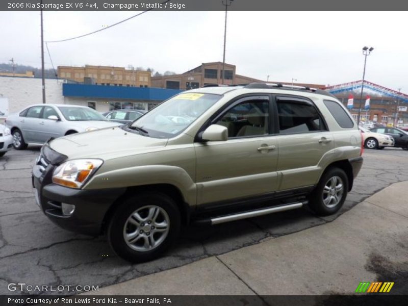 Champagne Metallic / Beige 2006 Kia Sportage EX V6 4x4