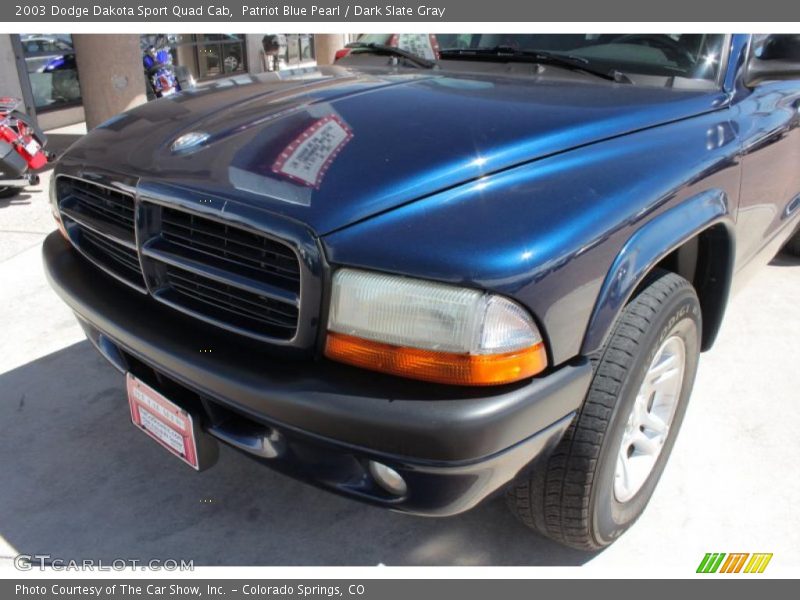 Patriot Blue Pearl / Dark Slate Gray 2003 Dodge Dakota Sport Quad Cab