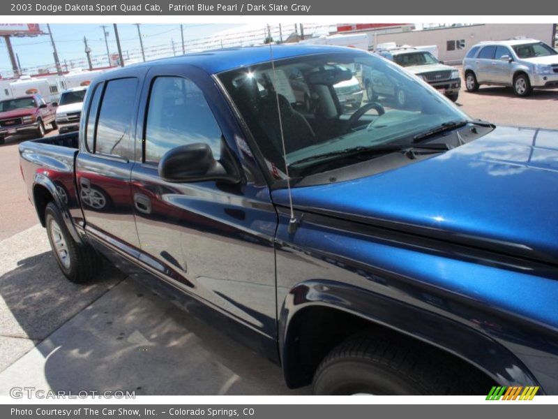 Patriot Blue Pearl / Dark Slate Gray 2003 Dodge Dakota Sport Quad Cab