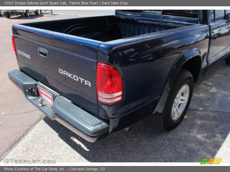 Patriot Blue Pearl / Dark Slate Gray 2003 Dodge Dakota Sport Quad Cab