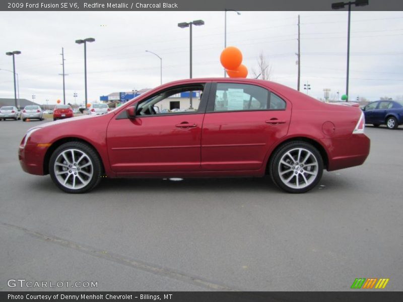Redfire Metallic / Charcoal Black 2009 Ford Fusion SE V6