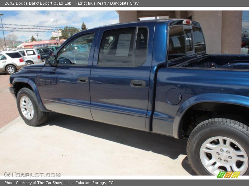 Patriot Blue Pearl / Dark Slate Gray 2003 Dodge Dakota Sport Quad Cab