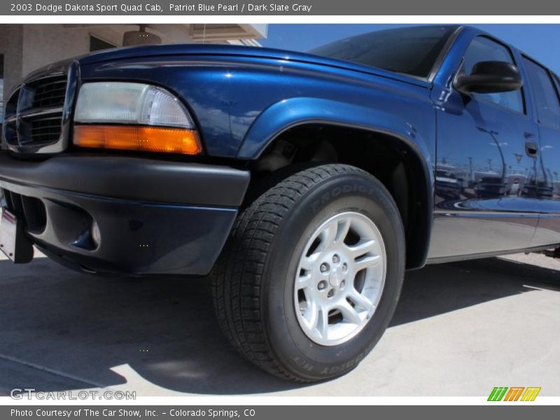 Patriot Blue Pearl / Dark Slate Gray 2003 Dodge Dakota Sport Quad Cab