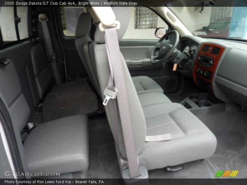Bright White / Medium Slate Gray 2005 Dodge Dakota SLT Club Cab 4x4