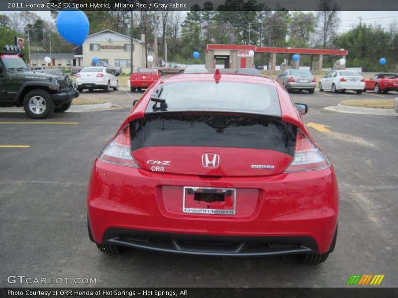 Milano Red / Gray Fabric 2011 Honda CR-Z EX Sport Hybrid