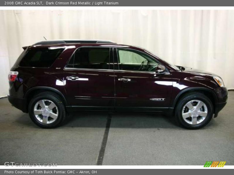 Dark Crimson Red Metallic / Light Titanium 2008 GMC Acadia SLT
