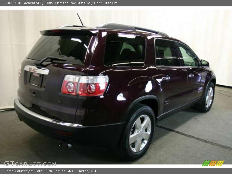 Dark Crimson Red Metallic / Light Titanium 2008 GMC Acadia SLT