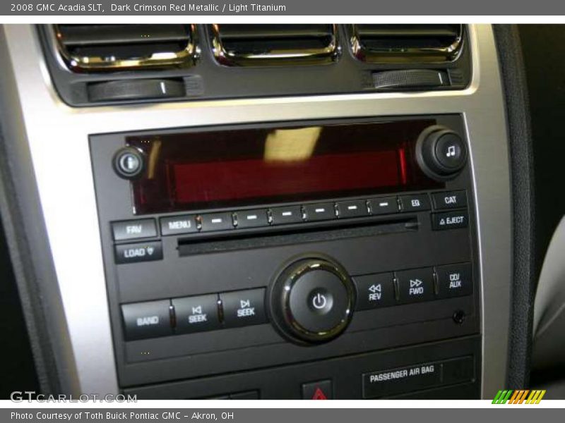 Dark Crimson Red Metallic / Light Titanium 2008 GMC Acadia SLT