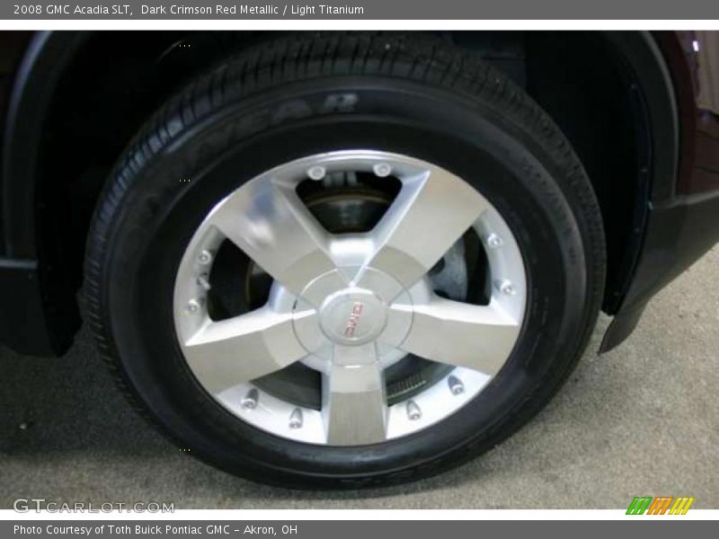Dark Crimson Red Metallic / Light Titanium 2008 GMC Acadia SLT