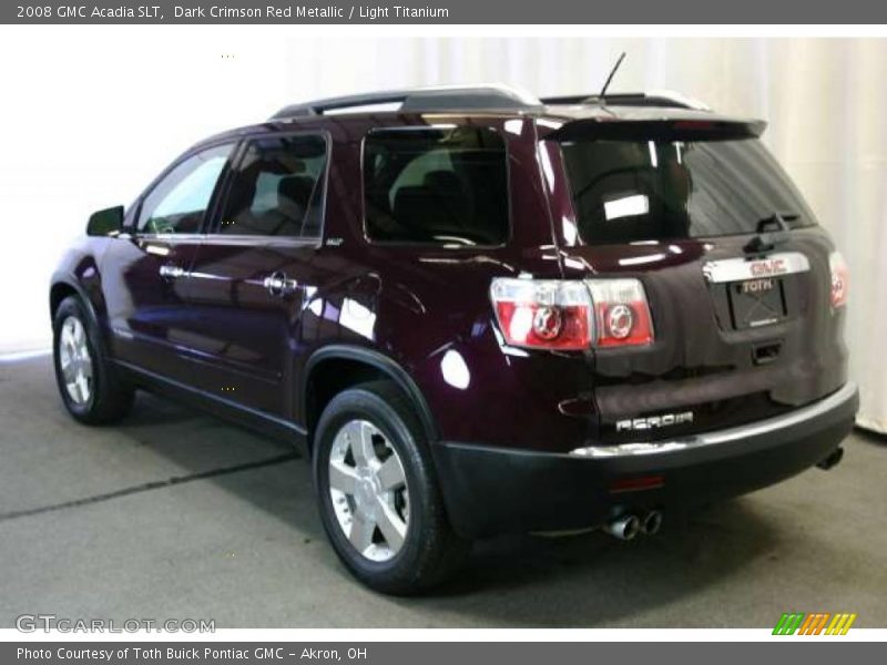 Dark Crimson Red Metallic / Light Titanium 2008 GMC Acadia SLT