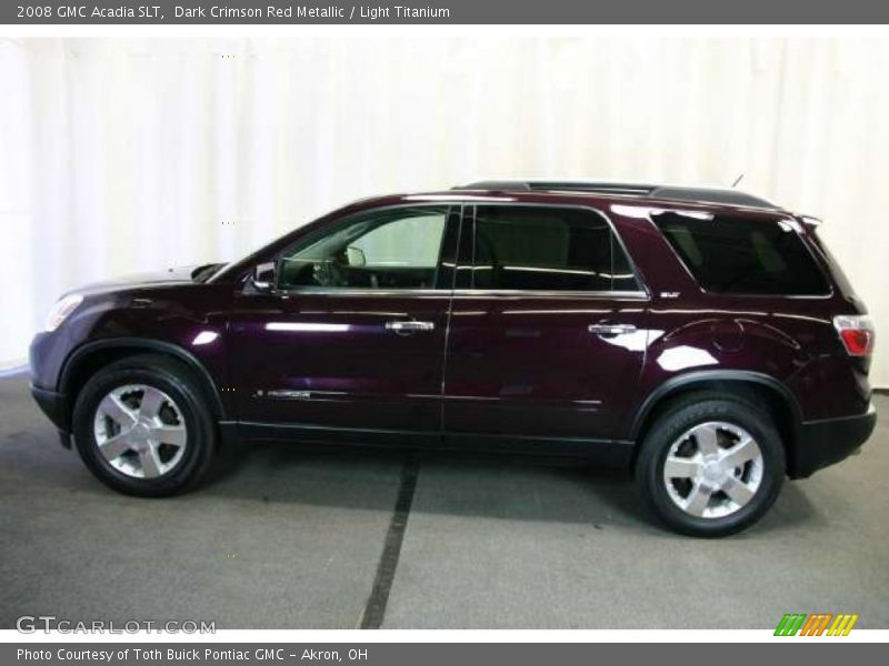 Dark Crimson Red Metallic / Light Titanium 2008 GMC Acadia SLT