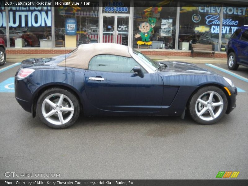 Midnight Blue / Tan 2007 Saturn Sky Roadster