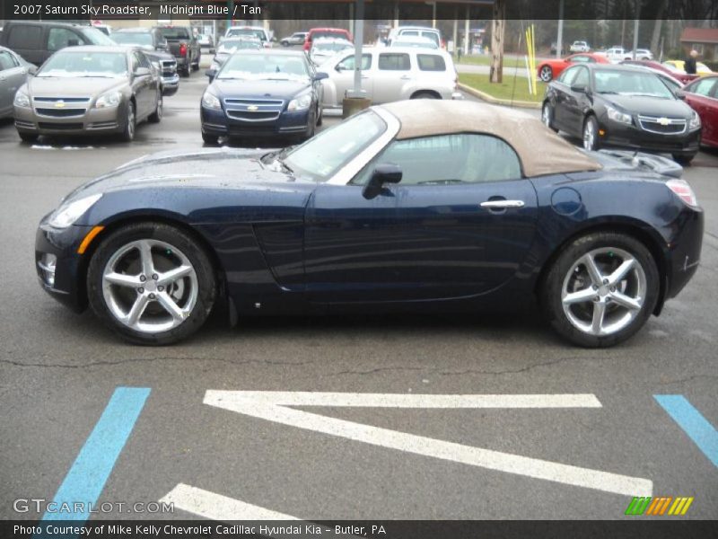 Midnight Blue / Tan 2007 Saturn Sky Roadster