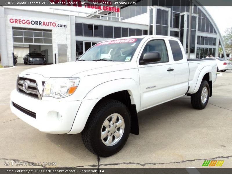 Super White / Graphite Gray 2009 Toyota Tacoma V6 PreRunner Access Cab