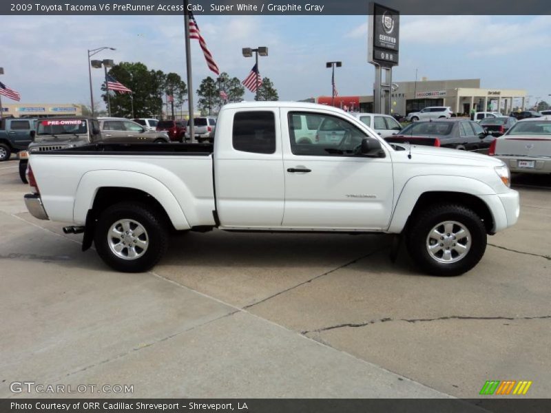 Super White / Graphite Gray 2009 Toyota Tacoma V6 PreRunner Access Cab