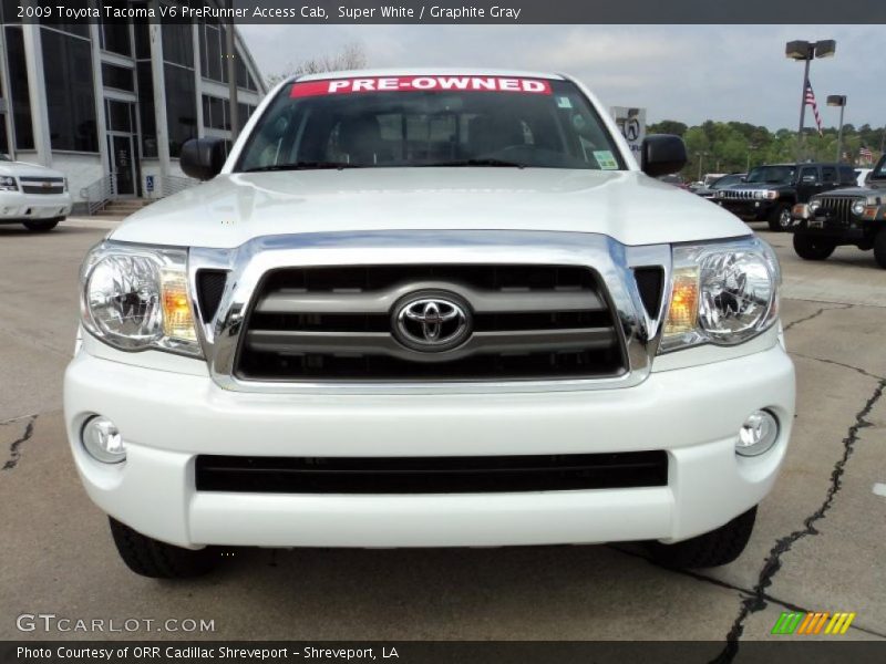 Super White / Graphite Gray 2009 Toyota Tacoma V6 PreRunner Access Cab