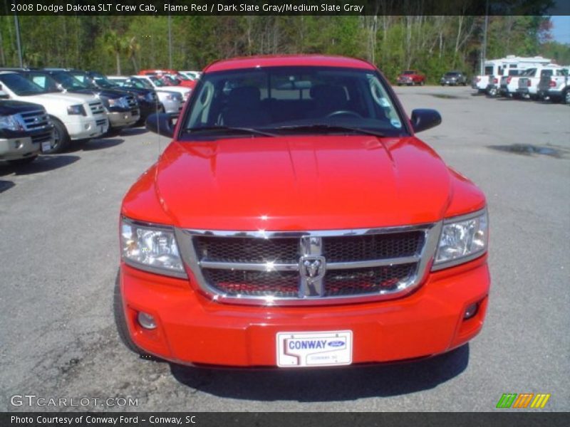 Flame Red / Dark Slate Gray/Medium Slate Gray 2008 Dodge Dakota SLT Crew Cab
