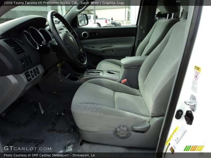 Super White / Graphite Gray 2009 Toyota Tacoma V6 PreRunner Access Cab