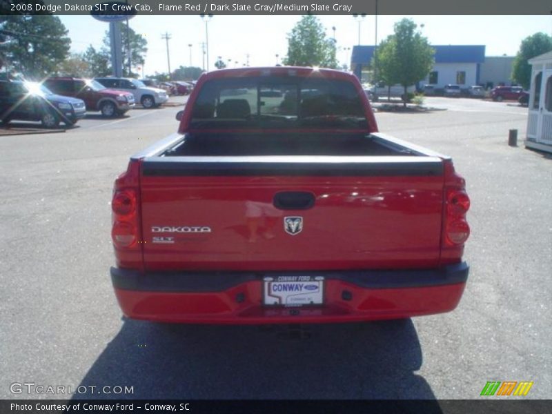 Flame Red / Dark Slate Gray/Medium Slate Gray 2008 Dodge Dakota SLT Crew Cab