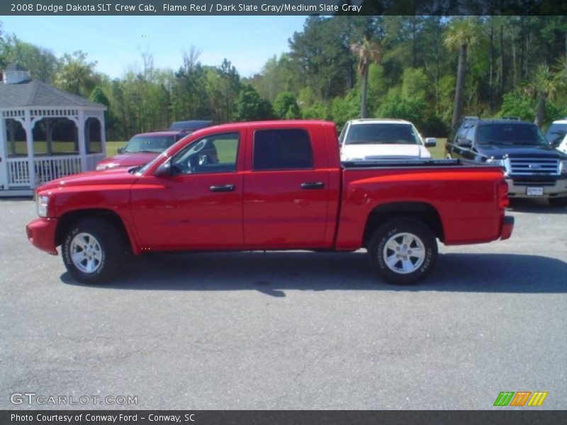 Flame Red / Dark Slate Gray/Medium Slate Gray 2008 Dodge Dakota SLT Crew Cab