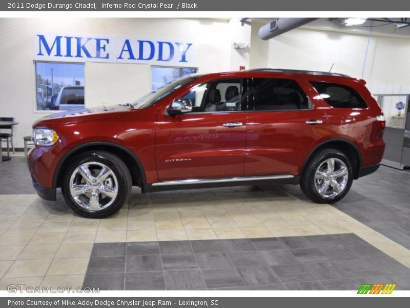 Inferno Red Crystal Pearl / Black 2011 Dodge Durango Citadel