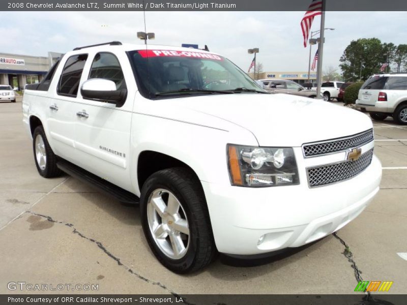 Summit White / Dark Titanium/Light Titanium 2008 Chevrolet Avalanche LTZ