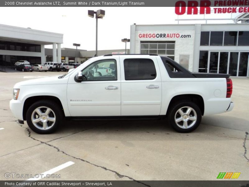 Summit White / Dark Titanium/Light Titanium 2008 Chevrolet Avalanche LTZ