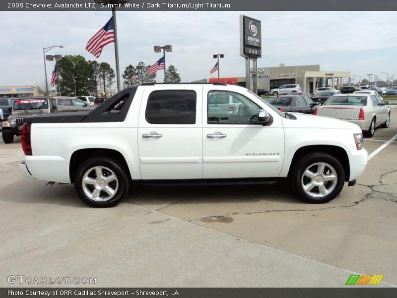 Summit White / Dark Titanium/Light Titanium 2008 Chevrolet Avalanche LTZ