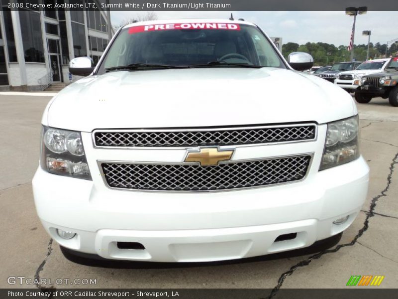 Summit White / Dark Titanium/Light Titanium 2008 Chevrolet Avalanche LTZ