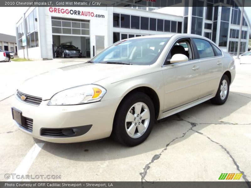 Gold Mist Metallic / Gray 2010 Chevrolet Impala LT