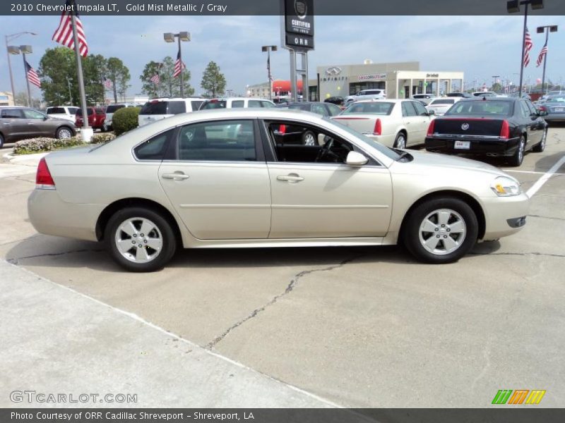 Gold Mist Metallic / Gray 2010 Chevrolet Impala LT
