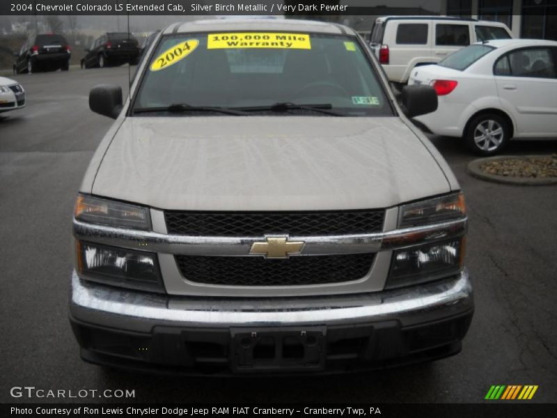 Silver Birch Metallic / Very Dark Pewter 2004 Chevrolet Colorado LS Extended Cab
