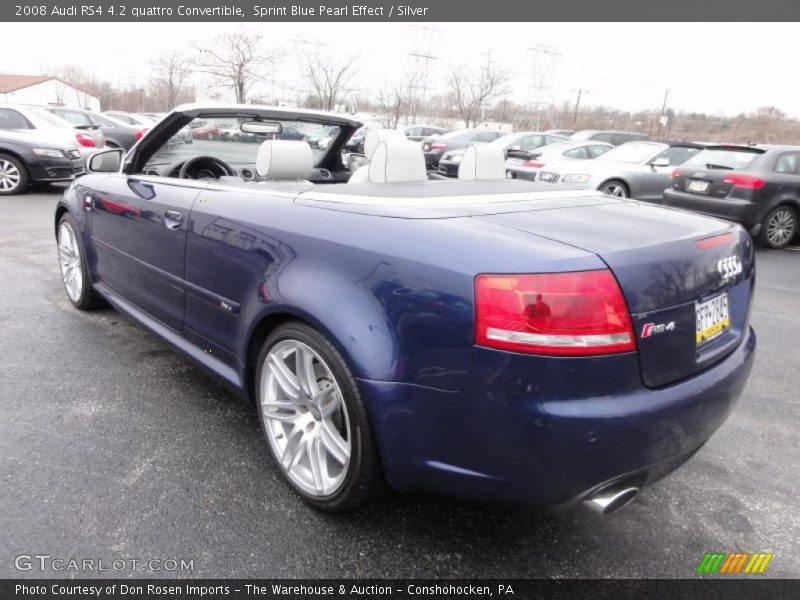 Sprint Blue Pearl Effect / Silver 2008 Audi RS4 4.2 quattro Convertible