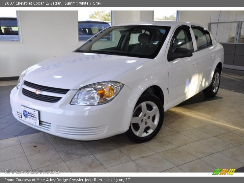 Summit White / Gray 2007 Chevrolet Cobalt LS Sedan