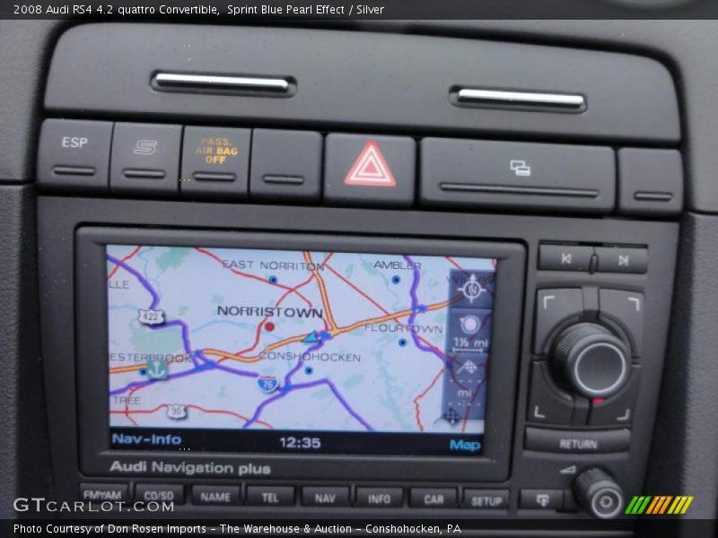 Navigation of 2008 RS4 4.2 quattro Convertible