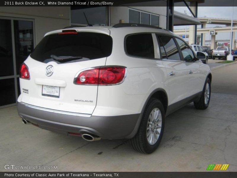 White Diamond Tricoat / Ebony/Ebony 2011 Buick Enclave CX