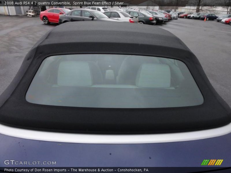 Sprint Blue Pearl Effect / Silver 2008 Audi RS4 4.2 quattro Convertible