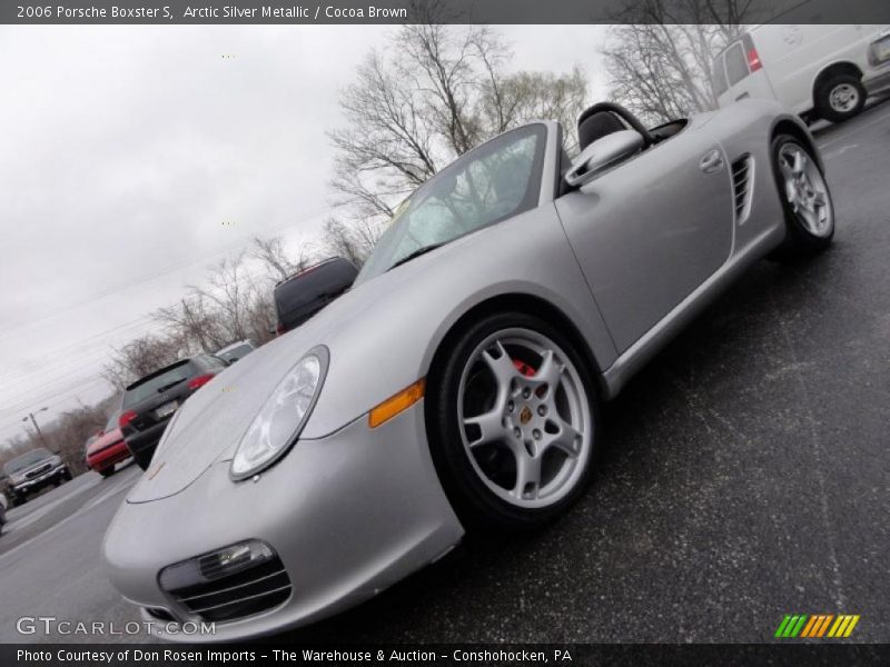 Arctic Silver Metallic / Cocoa Brown 2006 Porsche Boxster S