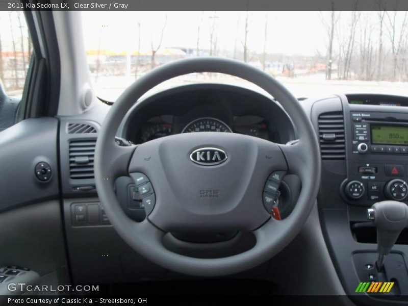 Clear Silver / Gray 2011 Kia Sedona LX