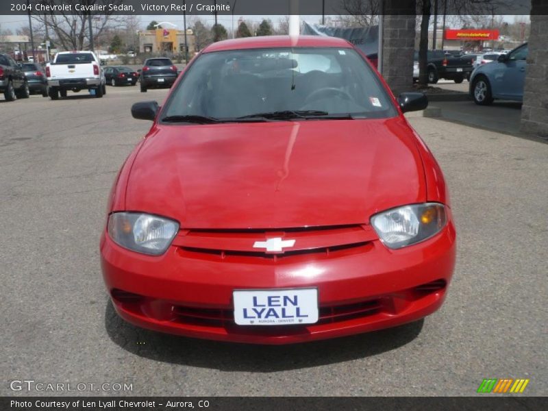 Victory Red / Graphite 2004 Chevrolet Cavalier Sedan