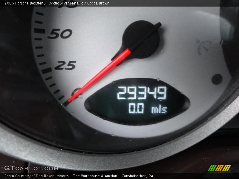 Arctic Silver Metallic / Cocoa Brown 2006 Porsche Boxster S