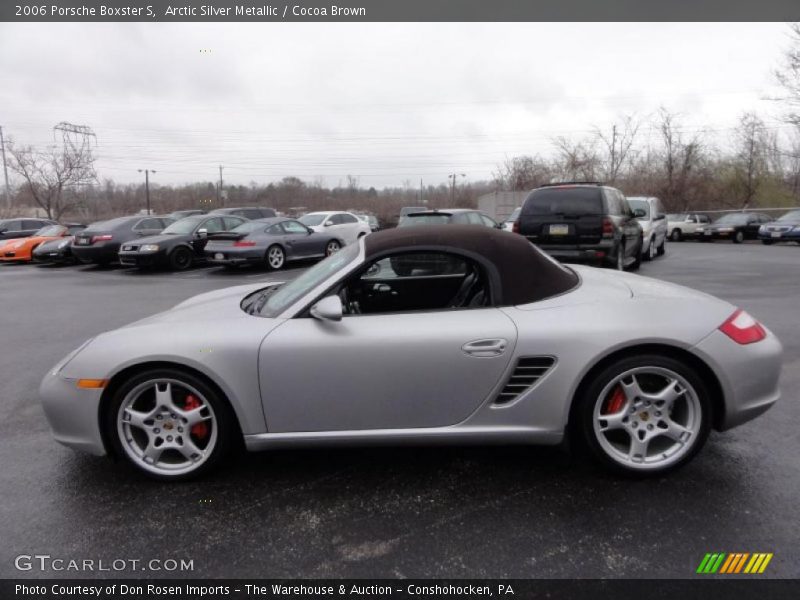 Arctic Silver Metallic / Cocoa Brown 2006 Porsche Boxster S