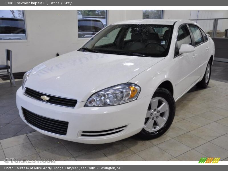 White / Gray 2008 Chevrolet Impala LT