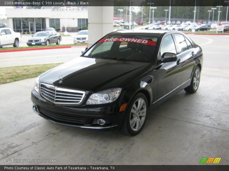 Black / Black 2009 Mercedes-Benz C 300 Luxury